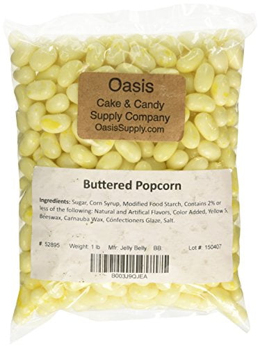 Jelly Belly Buttered Popcorn Jelly Beans, 1 Pound by