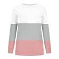 thumbnail image 4 of Jsaierl Women's Sweatshirts Cute Color Block Sweatshirts Crewneck Dressy Casual Pullover Tops Trendy Long Sleeve Shirts, 4 of 5