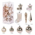 thumbnail image 4 of Uxgjfwu Champagne Christmas Balls Set, 21-Piece Unique Shape Tree Ornaments, Special Design Holiday Decor for Christmas Tree, Party Display, 4 of 7