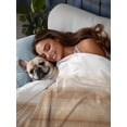 thumbnail image 3 of Brown White Ombre Twim XL Size Flat Sheet, Wrinkleproof & Fadeproof Cooling Flat Bed Sheet Only, Vintage Farmhouse Abstract Striped Breathable Soft Bedding Top Sheets 66 x 102 Inches, 3 of 8