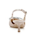 thumbnail image 7 of Jewel Badgley Mischka Krystia Slingback Kitten Heels with Pearled Bow, 7 of 7