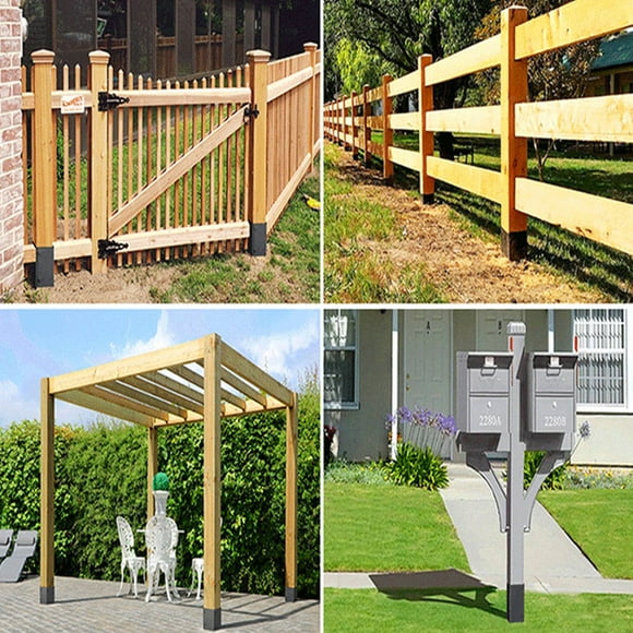Post Sleeve, Post Protector Erosion Resistant 4 Overlapping L Shaped Pieces for Fences