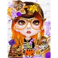thumbnail image 2 of Sheena Pike Art 15x18 Gold Ornate Wood Framed with Double Matting Museum Art Print Titled - Tiger loving Tessa Munchkinz, 2 of 4