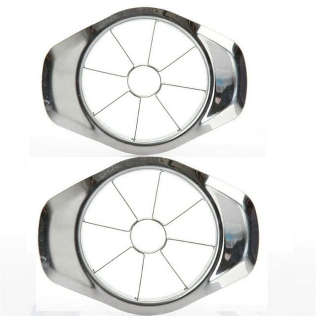 Cortador de manzanas de acero inoxidable de 2 piezas, montado en tarjeta, cortador de manzanas de acero inoxidable