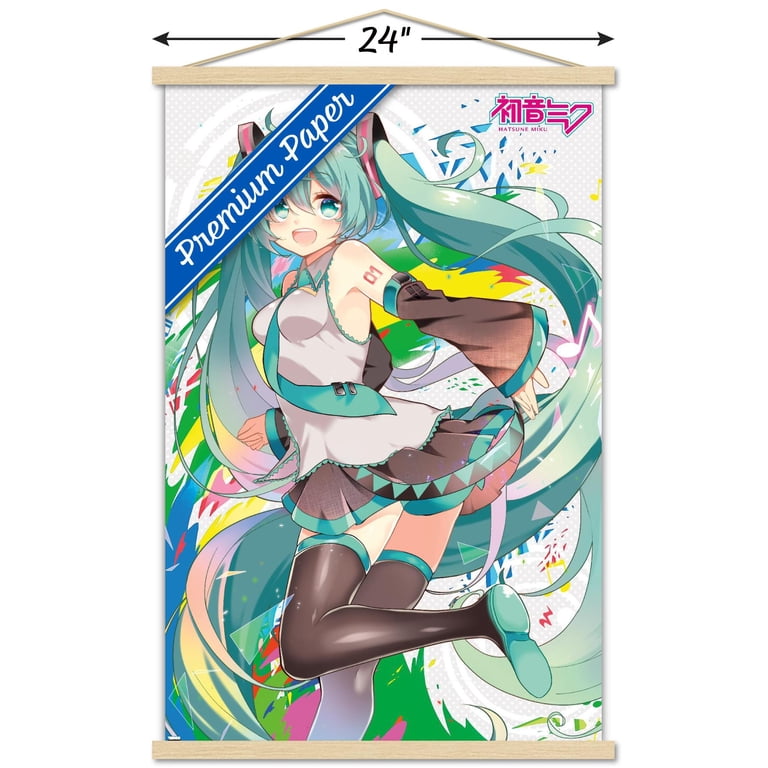Hatsune Miku - Color Splash Wall Poster with Wooden Magnetic Frame Hatsune Miku - Color Splash Wall Poster with Wooden Magnetic Frame