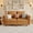 Brown, variant on SITJOY 91" Faux Leather Modular Sectional Sofa with Storage, Modern 5 Seater Sofa Set with Ottoman for Living Room, Gray