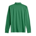 thumbnail image 6 of WTOBBY Men's Casual Retro Small V-Neck Long Sleeve Top in Solid Color, Vintage Inspired Design for Everyday Relaxed and Stylish Wear,Green 3XL, 6 of 6
