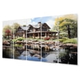 thumbnail image 2 of Designart "A Serene Retreat Amongst Hotels and Lodges V" Architecture Metal Wall Decor Set, 2 of 5