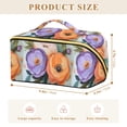 thumbnail image 4 of FORMRS Makeup Bag Travel Cosmetic Organizer for Women Fold Flat Zipper Pouch with Handle, Bright Flowers, 4 of 8
