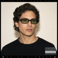 thumbnail image 3 of SA106 Mens Hippie Hustler Color Lens Narrow Rectangular Black Frame Sunglasses Green Lens, 3 of 7