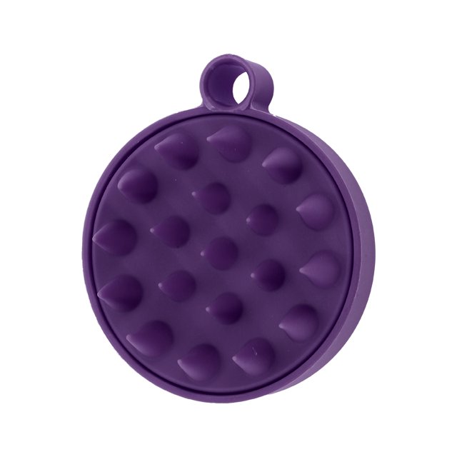 Cepillo de champú para cabello colgable único de 1 pieza para masaje en la cabeza 3.62"x3.11"x1.34" Púrpura profundo