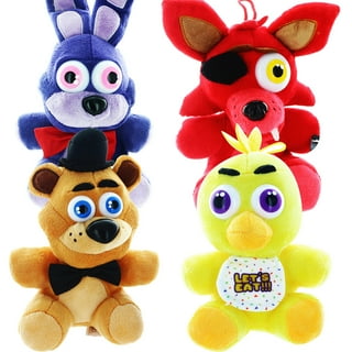 YLEAFUN Five Night Game Pizzeria Simulator, Action Figure Toy 6.5-Inch,  Animatronics [Nightmare Foxy/Bonnie/Fazbear/Chica]