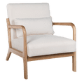 thumbnail image 7 of Leumius Accent Chair, Mid Century Modern Armchair with Solid Wood Frame and Detachable Lumbar Pillow for Living Room, Bedroom, Office Beige, 7 of 7