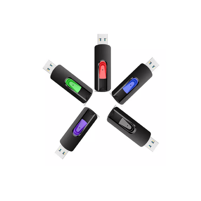 5 Piezas Memoria Usb 2.0 Topesel De 64 Gb, negro