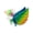 Blue Green, variant on Winged Ombre Rainbow Unicorn Hair Clip for Girls - Random Gradient Colors - 1 Pack - Summer Crystal