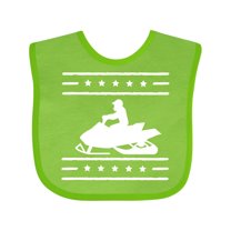 Inktastic Snowmobile Gift Silhouette Boys or Girls Baby Bib