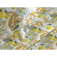 thumbnail image 3 of Ambesonne Fruits Quilted Coverlet 3 Pcs, Nature Lemon Illustration, King Size, Pastel Yellow Marigold, 3 of 4