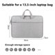 thumbnail image 2 of style3 Bolsa de hombro para ordenador portátil, funda para portátiles de 13 pulgadas, viajes de oficina y trabajo, bolsa de mensajero repelente al agua, 35*26*2,5 cm, 2 of 5