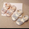 thumbnail image 3 of Paokuoon Toddler Girls Summer Sandals with Bowknot Little Kids Outdoor Casual Beach Shoes Walking Shoes, 3 of 10