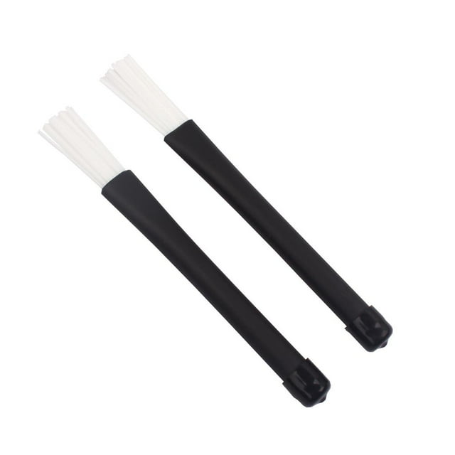 Par De Cepillos Jazz Drum Sticks De Percusión Retráctiles 32cm Negro / Blanco Yuyangstore Cepillos de tambor