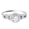 thumbnail image 3 of Aonejewelry 0.50 Ct Halo Diamond Engagement Ring 14K Solid White Gold, 3 of 4