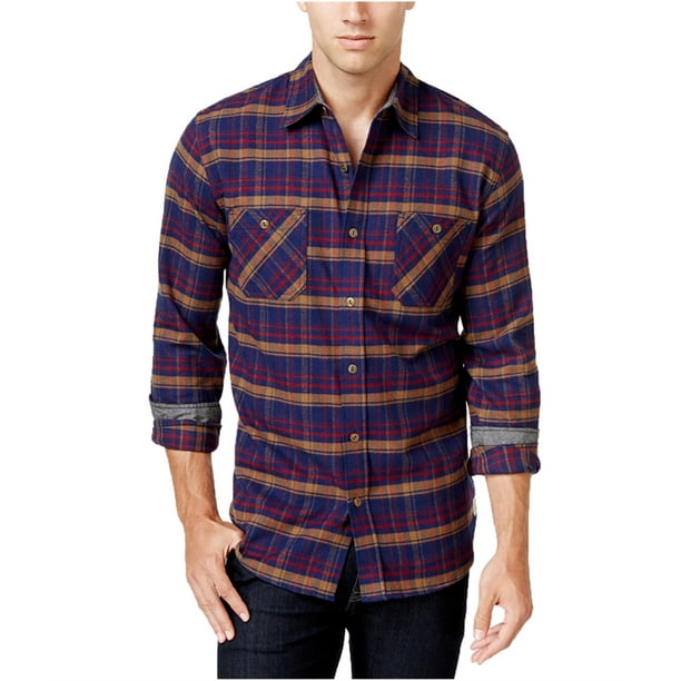 Weatherproof - Weatherproof Mens Vintage Plaid Flannel Button Up Shirt ...