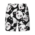 thumbnail image 4 of Lsque Mens Swim Trunks Seamless Pattern Cute Panda Pattern - Bathing Suit Compression Liner - Beach Swim Shorts Swimwear - (S-3XL) - Stretch Quick Dry -XX-Large, 4 of 9