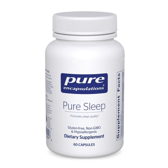 Pure Encapsulations Pure Sleep – Melatonin-Free Calming Sleep Supplement for Relaxation Support- Ashwagandha, Saffron & Valerian – Gluten-Free, Hypoallergenic, Non-GMO – 60 Count (30 Servings)