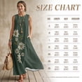 thumbnail image 7 of Xoenoiee Daisy Flower Print Women's Maxi Dresses with Pockets 2026 Summer Spring, Casual Boho Beach Long Sundress, Cotton Linen Sleeveless Tank Dress Vacation Outfits, Size 3XL, 7 of 7