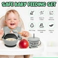 thumbnail image 6 of Aha Essentials Baby Feeding Set Suction Bowl Plate Bib Utensils, 6 of 7