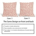 thumbnail image 6 of Vintage Flower Pillow Covers 16x16 Inch Set of 2 Coral and Cream Floral Outdoor Decorative Throw Pillows Peach Small Floral Print Rustic Farmhouse Pillowcases Cotton Linen Cushion Covers for Couch, 6 of 6