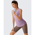 thumbnail image 5 of G4Free Lyocell Side Slits Women's Workout Tank Tops Soft Loose Fit High Neck Athletic Tanks Stretch Gym Running Top, 5 of 8