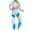 Sky Blue, variant on Women's Glossy Shiny Metallic Hooded Long Sleeve Top & Workwear Cargo Pants 2 Piece Tracksuit Set High Waist Elastic Wide Leg Sweatpants Silver S
