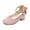 Pink, variant on Dress Shoes for Girls Thick High Heels Fashionable Princess Party Wedding Footwear Size 3
