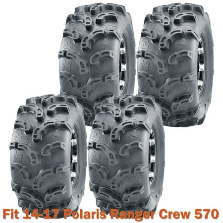 2014-2017 Polaris Ranger Crew 570 Complete Set ATV tires 25x10-12 Super Lug