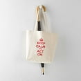 thumbnail image 5 of CafePress - Keep Calm Act On Tote Bag - Unisex Canvas Tote Bag, Beige, 1-Piece, 5 of 7