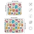 thumbnail image 3 of Cartoon Lovely Monsters Dish Drying Mat 16x18 Absorbent Microfiber Draining Rack Pad for Kitchen Counter Sink, 3 of 8
