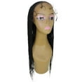 thumbnail image 6 of LUXLUXE Shanelle Straight 29 Inch Long 13X5 Hand-Tied Lace Braided Wig, Heat Resistant Fiber, 20+ Shades of Natural, Dip Dyed, & Blended Colors (#1 - Black), 6 of 14