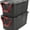 BLACK, variant on 40 Gallon Plastic Storage Box, Wheeled Industrial Tote, Pack of 2