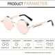thumbnail image 4 of Gafas de sol Joopin Mirrored Pink Round Hippie Steampunk UV400, 4 of 6