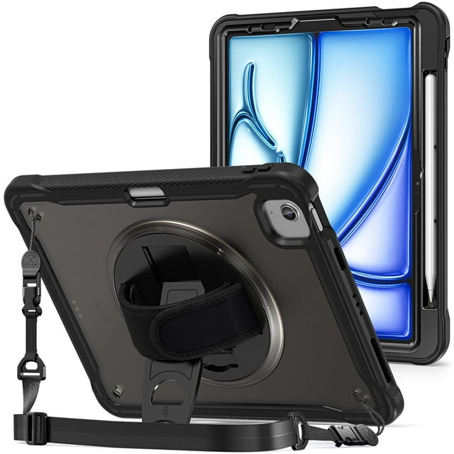 Funda ProCase para iPad Air de 11 pulgadas, 7.ª generación (M3) 2025, color negro