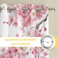 thumbnail image 6 of Spring Peach Flowers Kitchen Curtains Window Panels, Pink Botanical Floral Leaves Branch Insulated Window Treatment Curtain, Grommet Curtains for Bedroom/Living Room/Bathroom, 2 Piece 27.5"Wx39"L, 6 of 8