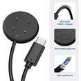 thumbnail image 4 of 2 Pack Charger Compatible for Google Pixel Watch 3, Pixel Watch 2, Fitbit Google Ace LTE Charger Cable, Fast Charging, Type C Port Magnetic Charging Smartwatch Cable 3.3ft/1M, 4 of 6