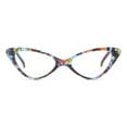 thumbnail image 3 of 5 Pairs of Colorful Classic Cat Eye Reading Glasses for Women, Blue Light Blocking Retro Readers, Ladies Plastic Spring Hinge Presbyopia Glasses Frame, 3 of 4