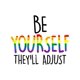 thumbnail image 3 of Women's "Be Yourself" Graphic Tee - Casual Round Neck Short Sleeve T-Shirt, Stretchy Polyester Blend, Machine Washable, Comfortable Summer Top in White, 3 of 8