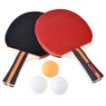 thumbnail image 2 of Juego de raqueta de Ping Pong portátil de tenis de mesa de entrenamiento profesional de 2 uds con bolsa y 3 pelotas NikouMX Deportes, 2 of 8