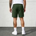 thumbnail image 4 of Satingcolo Men's Casual Shorts Summer Beach Vacation Trunks Elastic Waist With Two Pockets Classic Fit Lightweight Athletic Shorts Army Green 2XL, 4 of 6