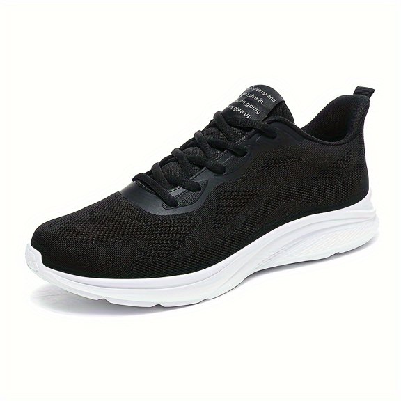 Men's Lightweight Breathable Sneakers - Low-Top Athletic Running Shoes with Cushioned Sole, Round Toe & Lace-Up Closure, - Casual Wear for Gym,, Everyday - -Terrain (/Solid Colors)