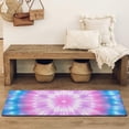 thumbnail image 4 of Colorful Tie Dye Mandala Pattern Bathroom Rugs Mat,Non Slip Microfiber Bathroom Rug,Rubber Backing,Soft Bathroom Mats for Bathroom Floor,Tub and Shower,47x17in(120x43cm), 4 of 5