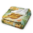 thumbnail image 4 of Sloth Floral Blanket Green Plants Flowers Gifts for Women Kids Girls Mom Wife Men Boys Birthday Christmas Halloween Easter Home Bedroom Bed Sofa Decor Plush Throw 80x60, 4 of 6